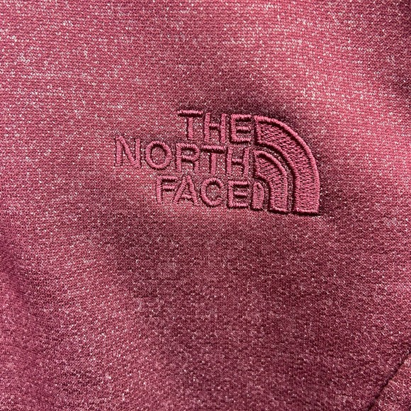 The North Face Red Pullover Sweater Cowl Neck Fleece Lined Women’s Size XS - Picture 2 of 7